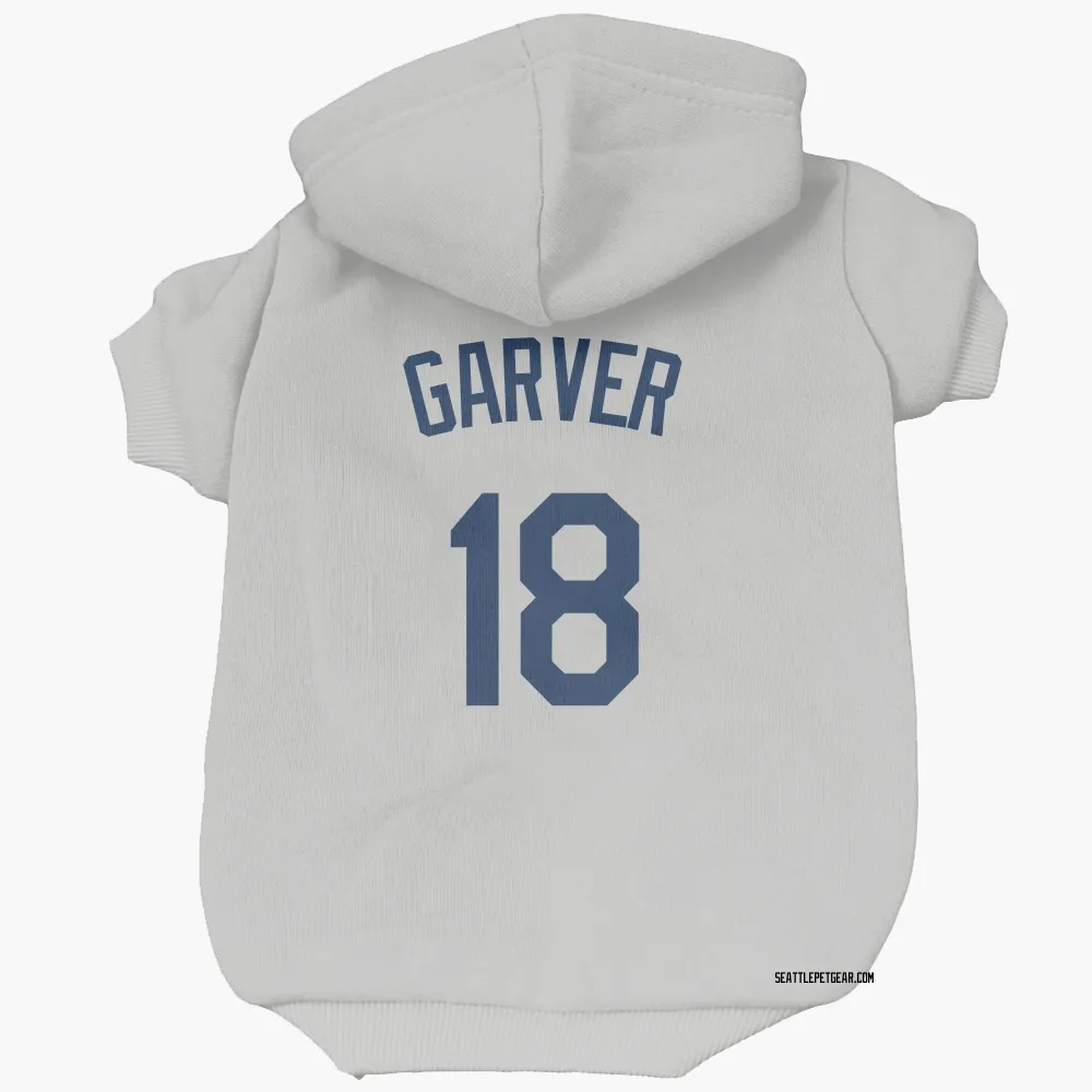 Seattle Mariners Mitch Garver Gray Pet Hoodie for Dog & Cat