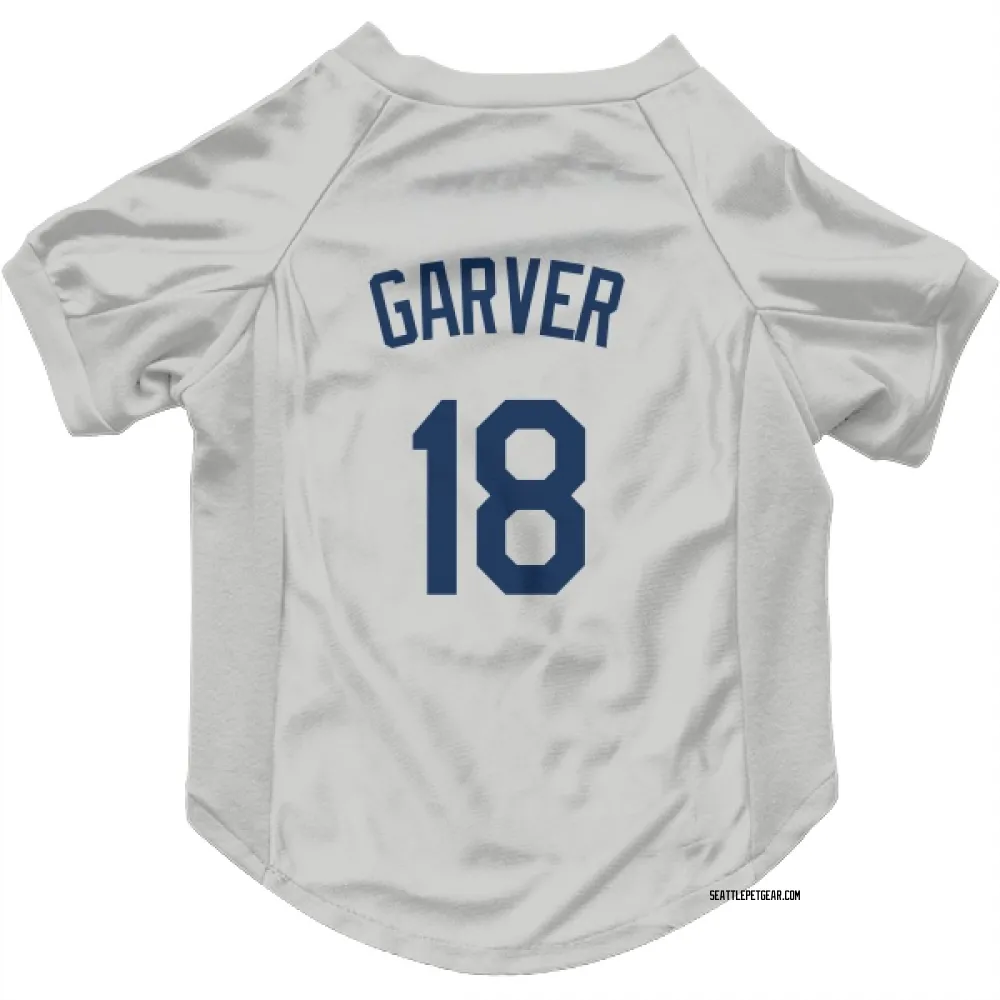 Seattle Mariners Mitch Garver Gray Pet Jersey for Dog & Cat