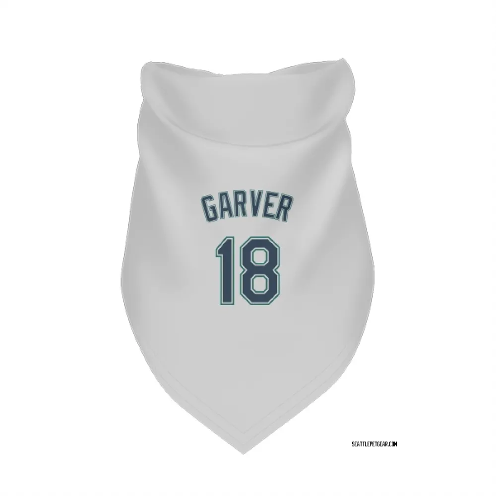 Seattle Mariners Mitch Garver White Pet Bandana for Dog & Cat