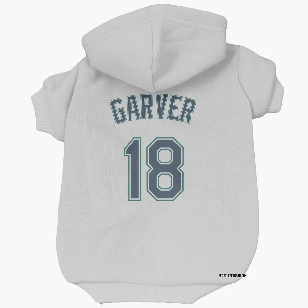 Seattle Mariners Mitch Garver White Pet Hoodie for Dog & Cat