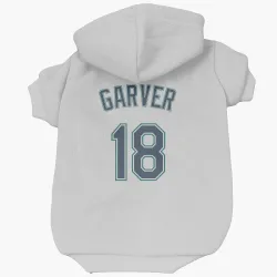 Seattle Mariners Mitch Garver White Pet Hoodie for Dog & Cat
