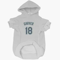 Seattle Mariners Mitch Garver White Pet Hoodie for Dog & Cat