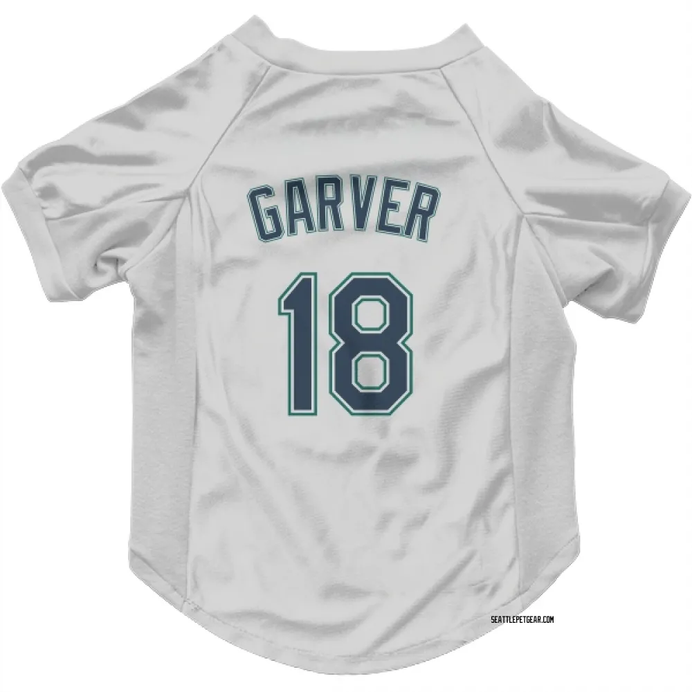 Seattle Mariners Mitch Garver White Pet Jersey for Dog & Cat