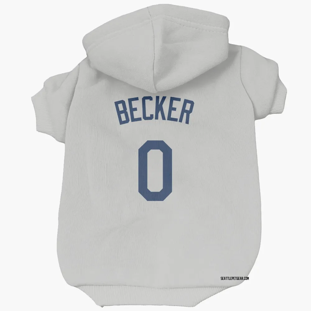 Seattle Mariners Nick Becker Gray Pet Hoodie for Dog & Cat