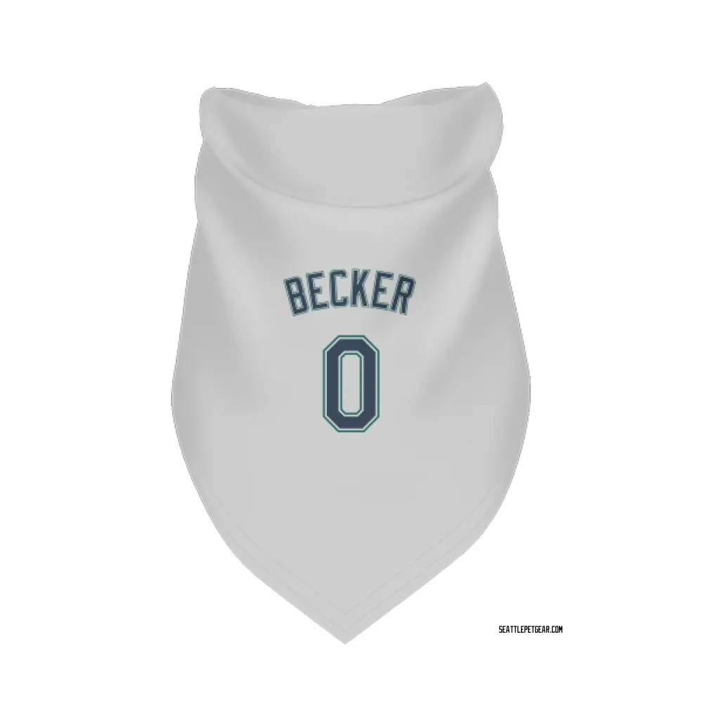 Seattle Mariners Nick Becker White Pet Bandana for Dog & Cat