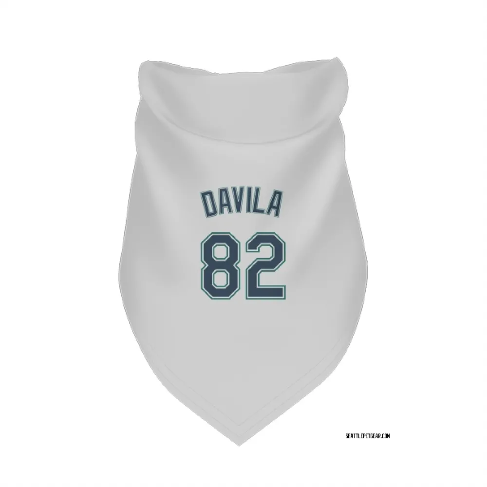 Seattle Mariners Nick Davila White Pet Bandana for Dog & Cat