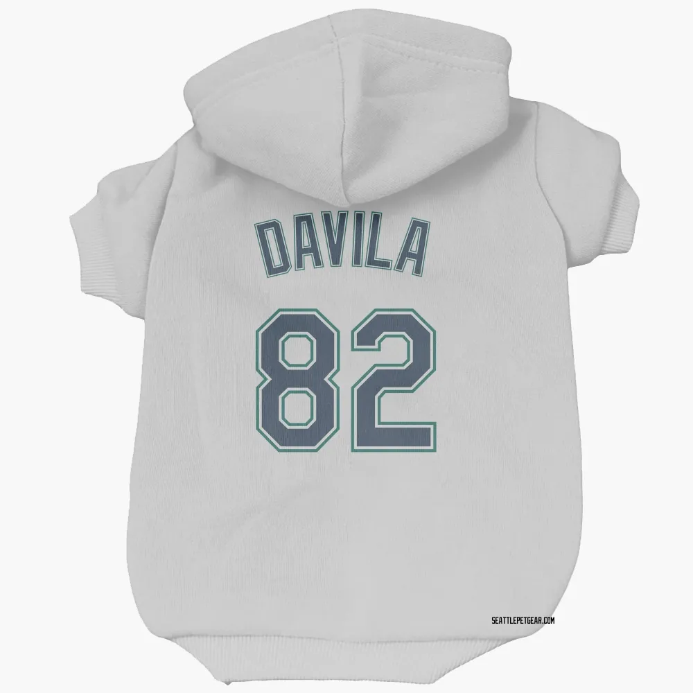 Seattle Mariners Nick Davila White Pet Hoodie for Dog & Cat