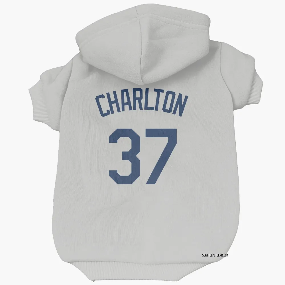Seattle Mariners Norm Charlton Gray Pet Hoodie for Dog & Cat
