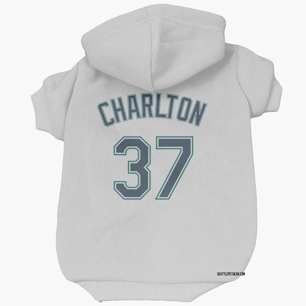 Seattle Mariners Norm Charlton White Pet Hoodie for Dog & Cat