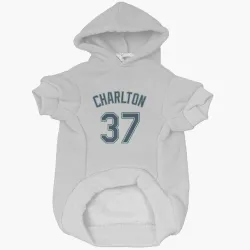Seattle Mariners Norm Charlton White Pet Hoodie for Dog & Cat