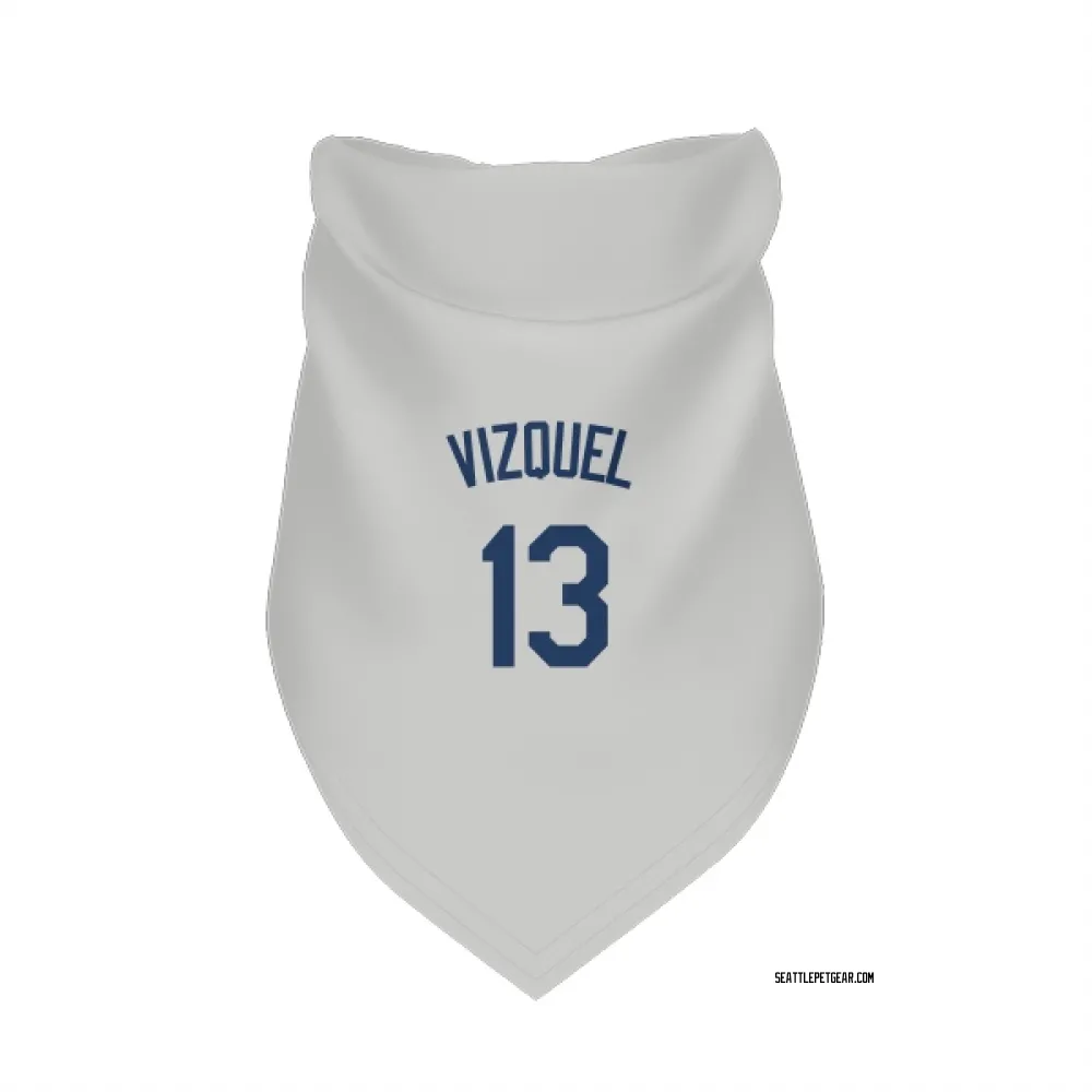 Seattle Mariners Omar Vizquel Gray Pet Bandana for Dog & Cat