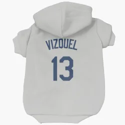 Seattle Mariners Omar Vizquel Gray Pet Hoodie for Dog & Cat