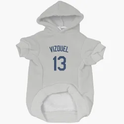 Seattle Mariners Omar Vizquel Gray Pet Hoodie for Dog & Cat