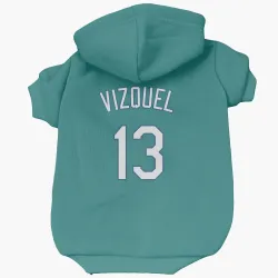 Seattle Mariners Omar Vizquel Green Pet Hoodie for Dog & Cat