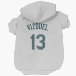 Seattle Mariners Omar Vizquel White Pet Hoodie for Dog & Cat