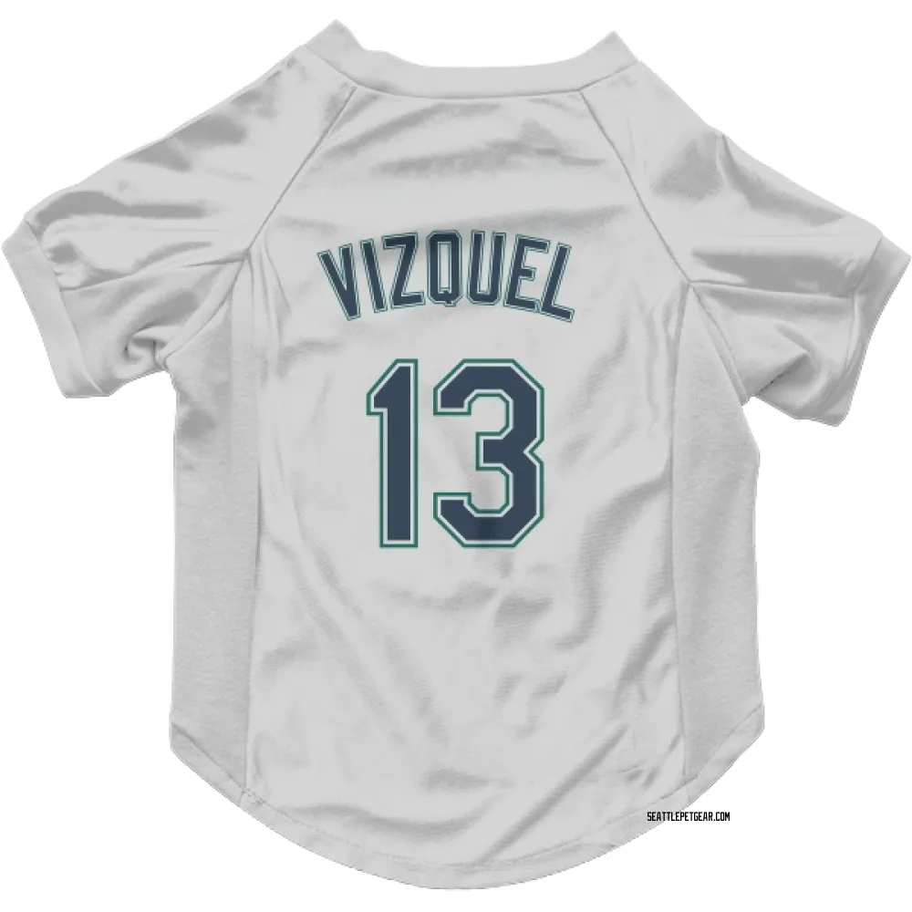 Seattle Mariners Omar Vizquel White Pet Jersey for Dog & Cat