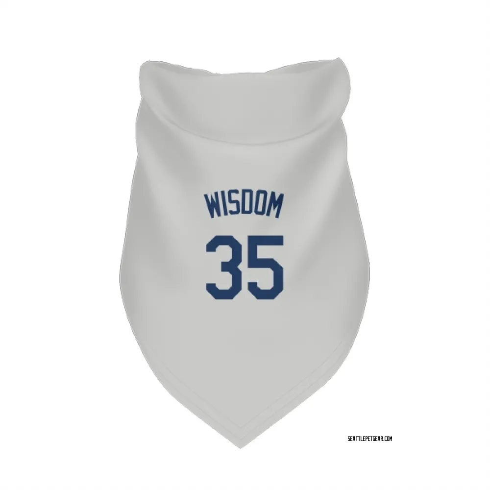 Seattle Mariners Patrick Wisdom Gray Pet Bandana for Dog & Cat