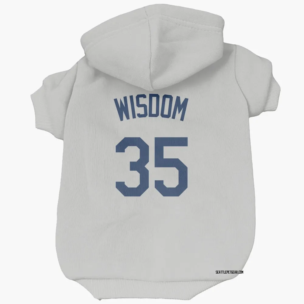 Seattle Mariners Patrick Wisdom Gray Pet Hoodie for Dog & Cat
