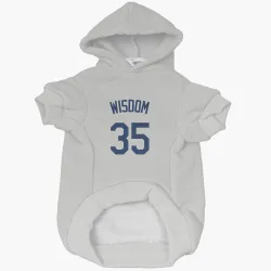 Seattle Mariners Patrick Wisdom Gray Pet Hoodie for Dog & Cat
