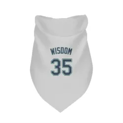 Seattle Mariners Patrick Wisdom White Pet Bandana for Dog & Cat