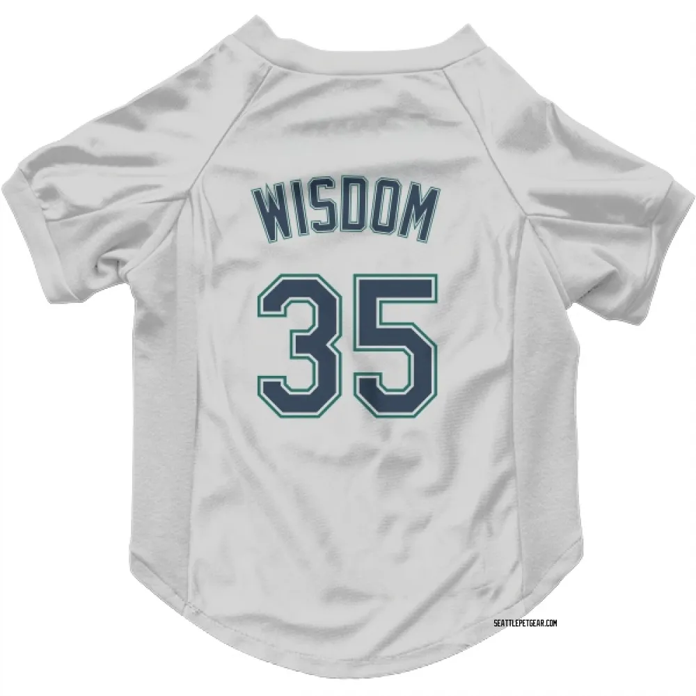 Seattle Mariners Patrick Wisdom White Pet Jersey for Dog & Cat