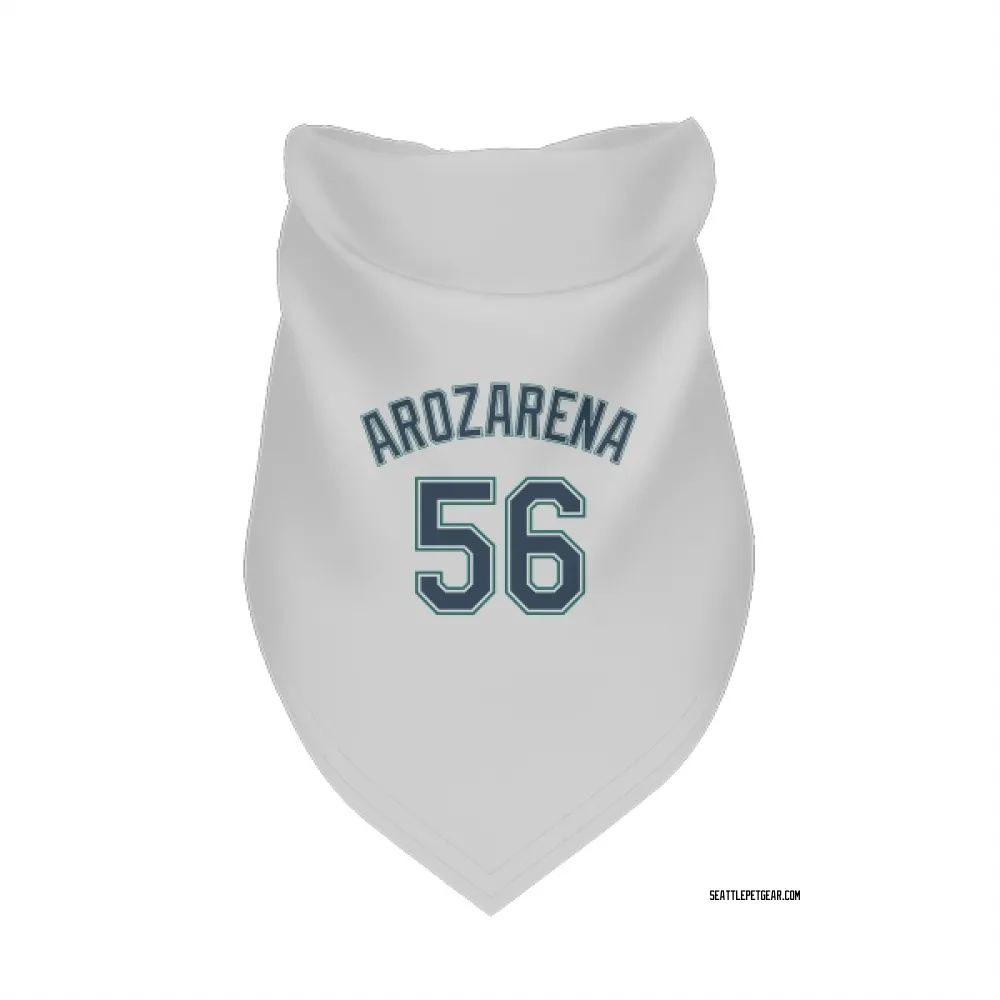 Seattle Mariners Randy Arozarena White Pet Bandana for Dog & Cat