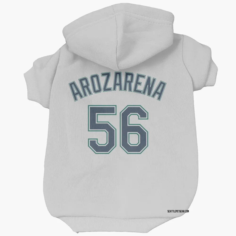 Seattle Mariners Randy Arozarena White Pet Hoodie for Dog & Cat