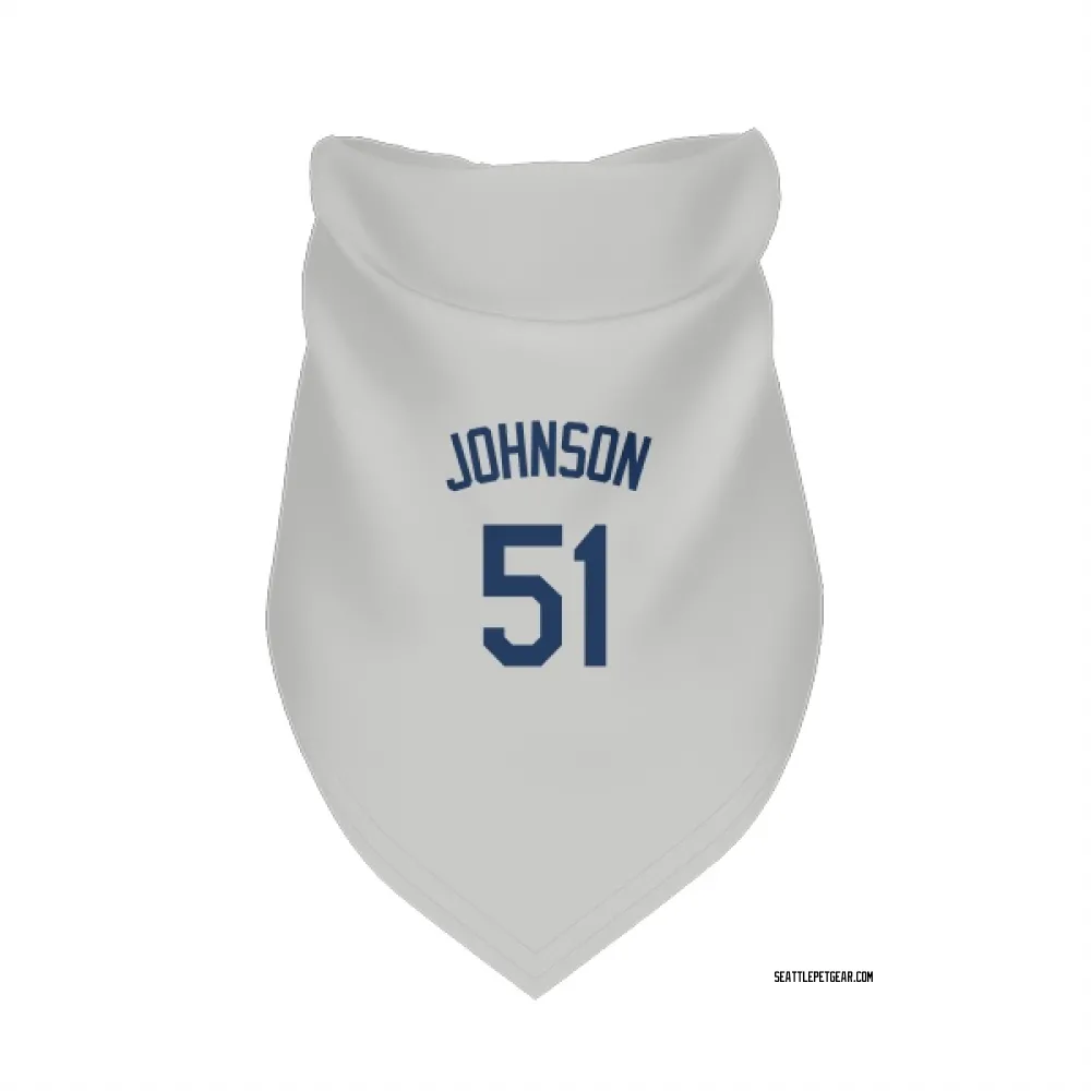 Seattle Mariners Randy Johnson Gray Pet Bandana for Dog & Cat