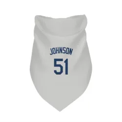 Seattle Mariners Randy Johnson Gray Pet Bandana for Dog & Cat