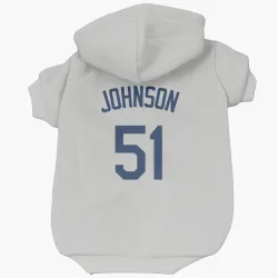 Seattle Mariners Randy Johnson Gray Pet Hoodie for Dog & Cat