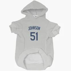 Seattle Mariners Randy Johnson Gray Pet Hoodie for Dog & Cat