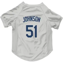 Seattle Mariners Randy Johnson Gray Pet Jersey for Dog & Cat