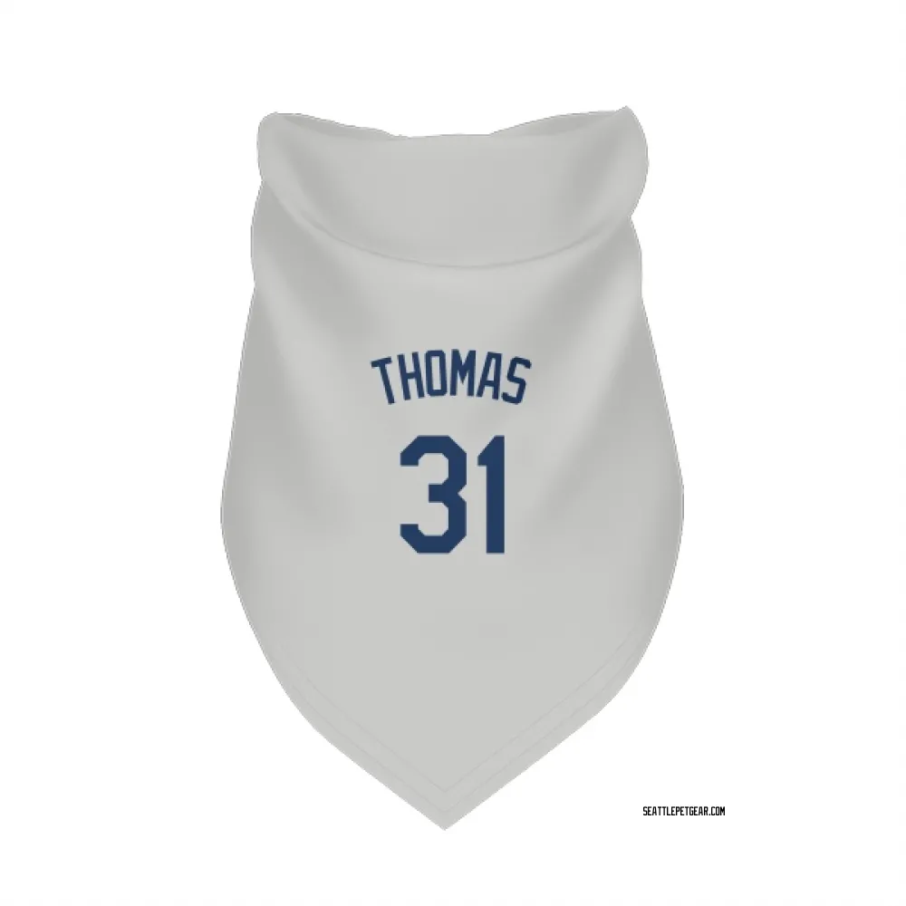 Seattle Mariners Rhylan Thomas Gray Pet Bandana for Dog & Cat