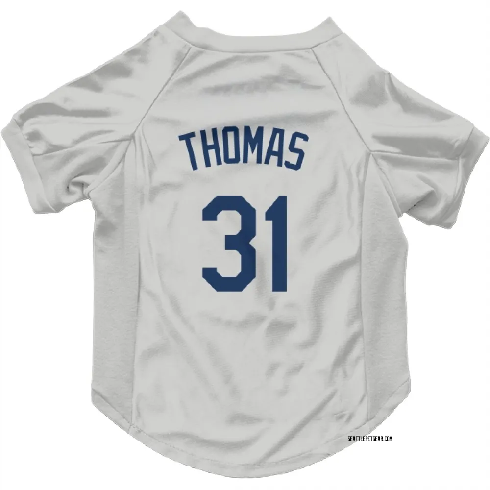 Seattle Mariners Rhylan Thomas Gray Pet Jersey for Dog & Cat