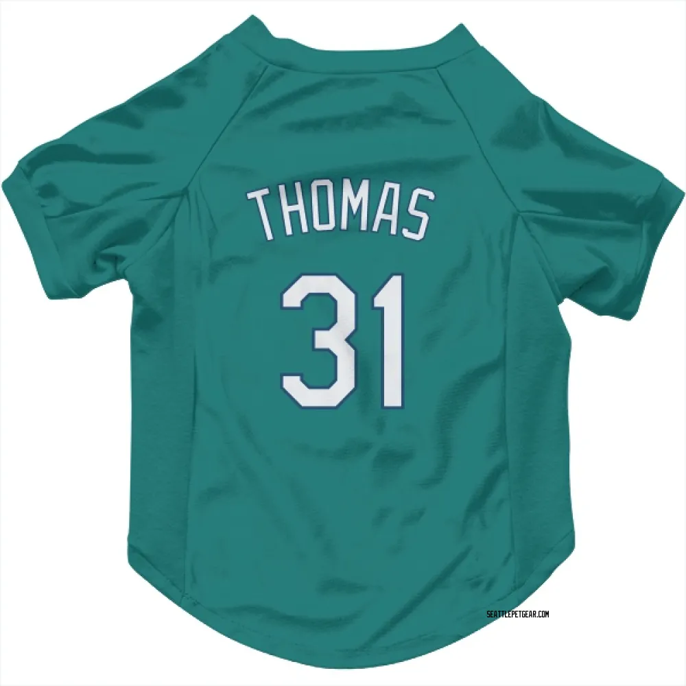 Seattle Mariners Rhylan Thomas Green Pet Jersey for Dog & Cat