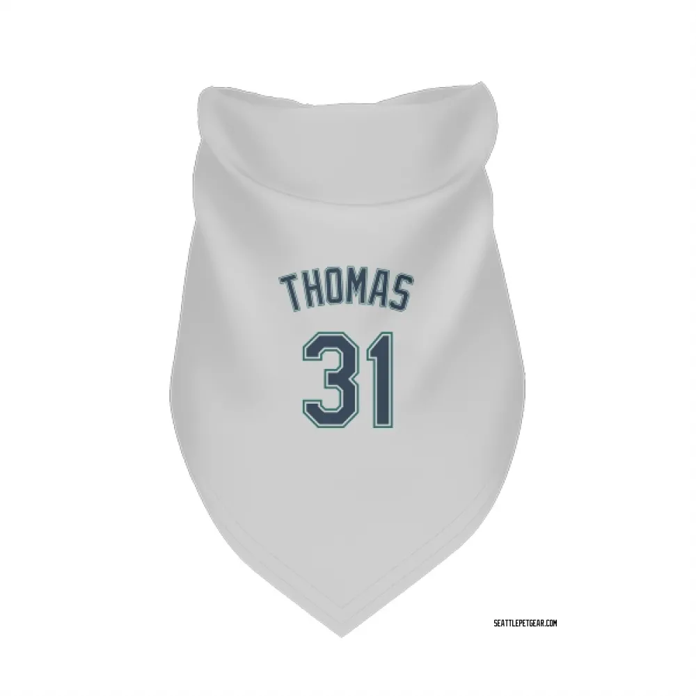 Seattle Mariners Rhylan Thomas White Pet Bandana for Dog & Cat