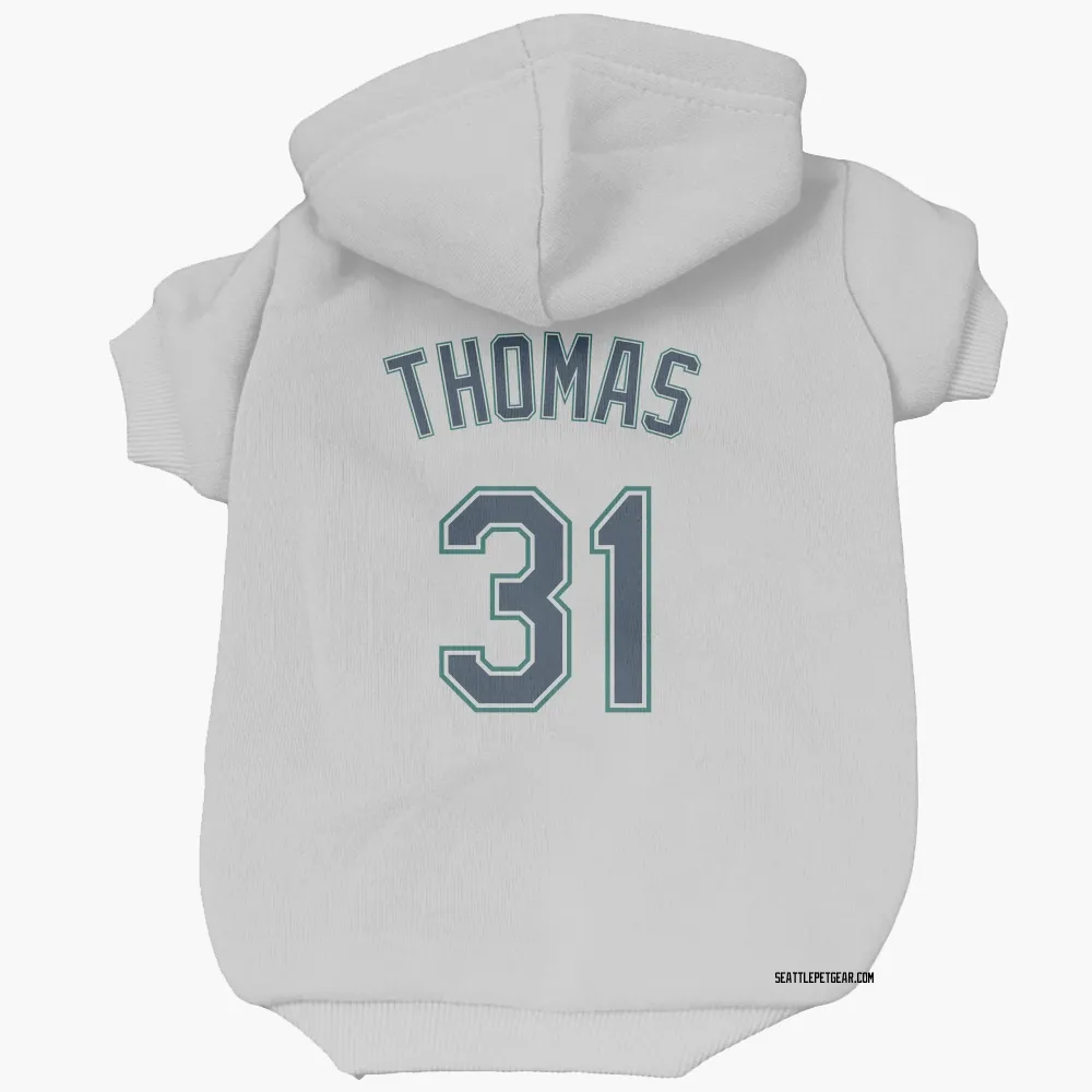 Seattle Mariners Rhylan Thomas White Pet Hoodie for Dog & Cat
