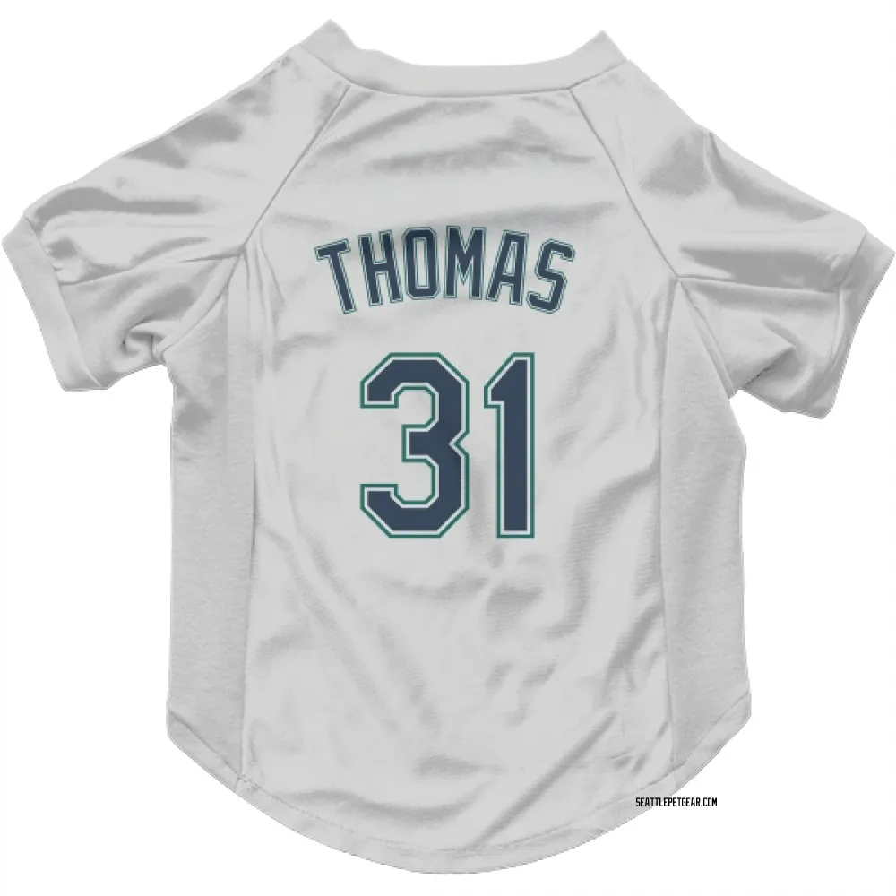 Seattle Mariners Rhylan Thomas White Pet Jersey for Dog & Cat