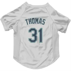 Seattle Mariners Rhylan Thomas White Pet Jersey for Dog & Cat