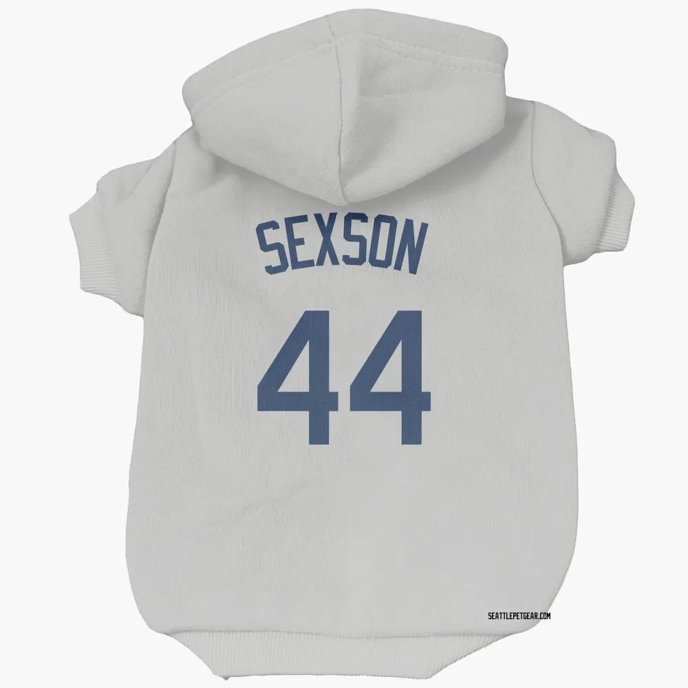 Seattle Mariners Richie Sexson Gray Pet Hoodie for Dog & Cat