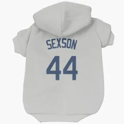 Seattle Mariners Richie Sexson Gray Pet Hoodie for Dog & Cat