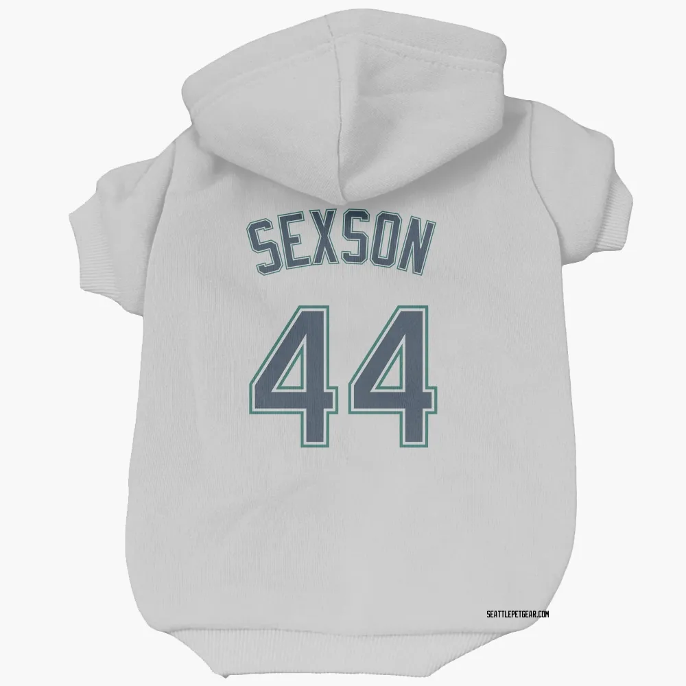 Seattle Mariners Richie Sexson White Pet Hoodie for Dog & Cat