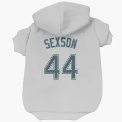 Seattle Mariners Richie Sexson White Pet Hoodie for Dog & Cat
