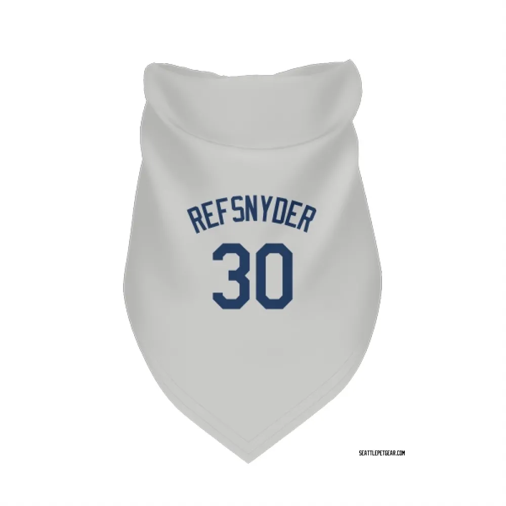Seattle Mariners Rob Refsnyder Gray Pet Bandana for Dog & Cat