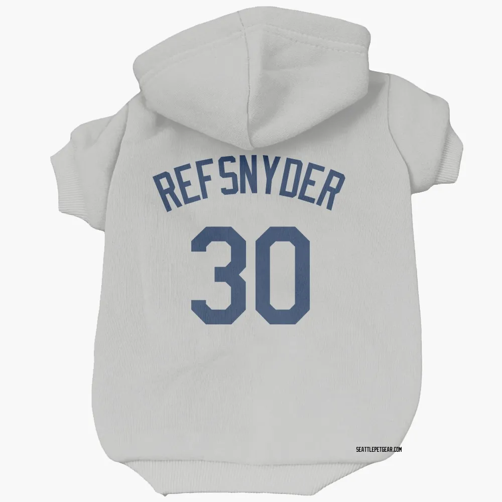 Seattle Mariners Rob Refsnyder Gray Pet Hoodie for Dog & Cat