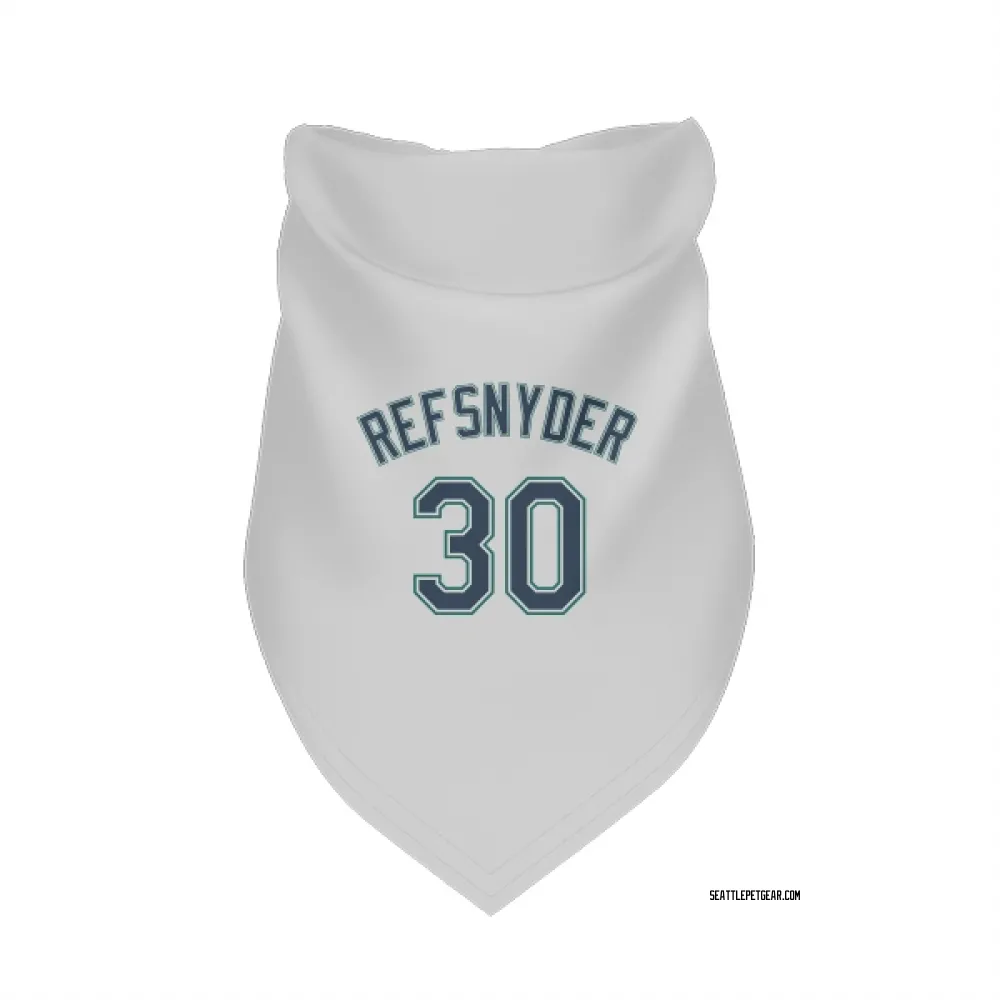 Seattle Mariners Rob Refsnyder White Pet Bandana for Dog & Cat