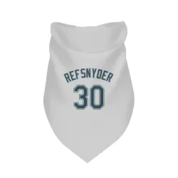 Seattle Mariners Rob Refsnyder White Pet Bandana for Dog & Cat