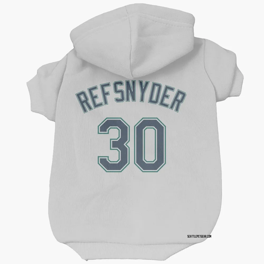 Seattle Mariners Rob Refsnyder White Pet Hoodie for Dog & Cat