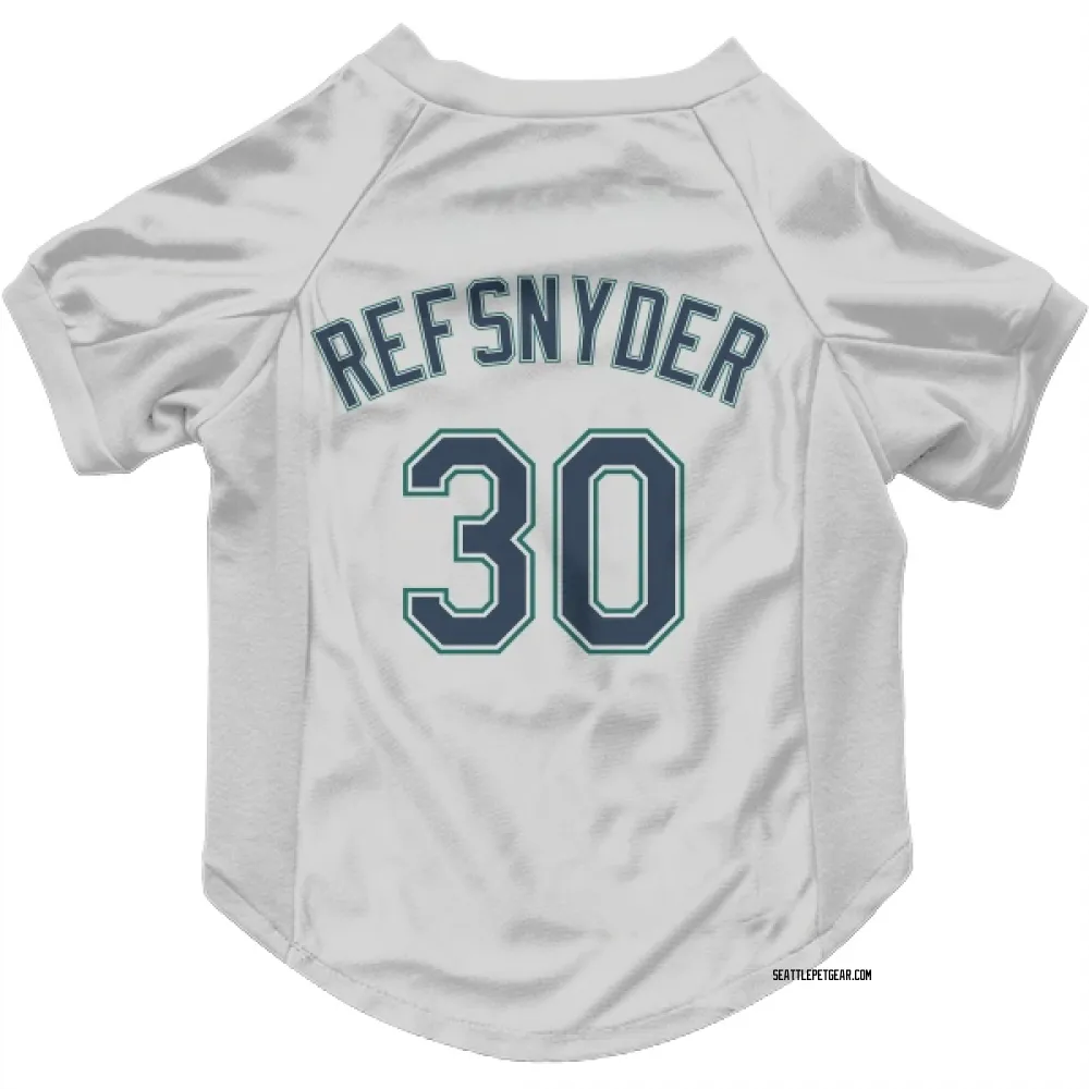 Seattle Mariners Rob Refsnyder White Pet Jersey for Dog & Cat