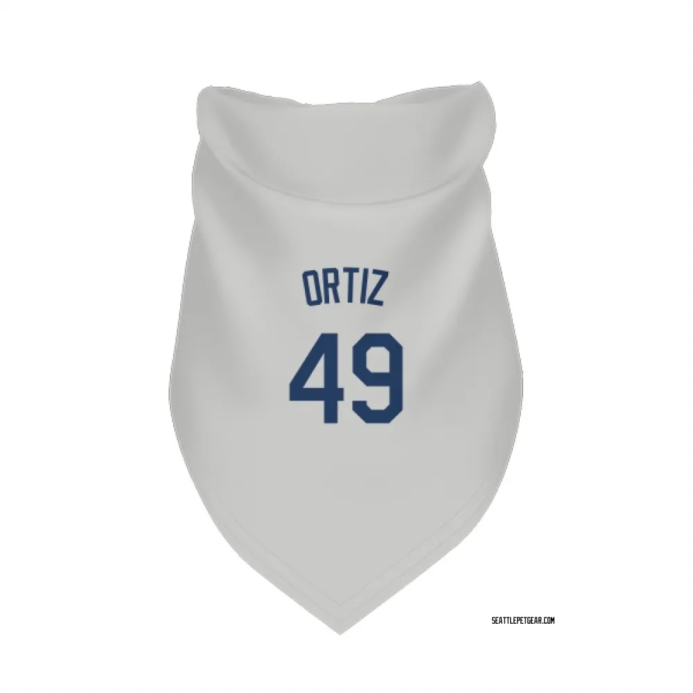 Seattle Mariners Robinson Ortiz Gray Pet Bandana for Dog & Cat